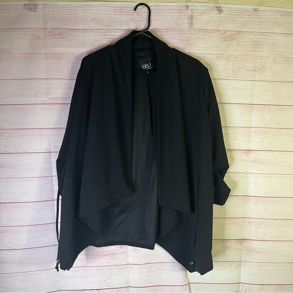 BBJ Los Angeles Black Drawstring Blazer Jacket Size Medium
